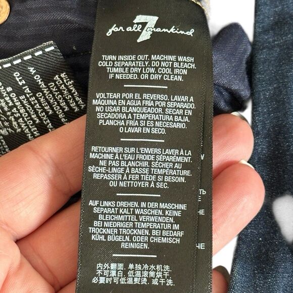 7 For All Mankind Women’s The Mid Rise Ankle Skinny Jeans size 26 - Picture 8 of 12